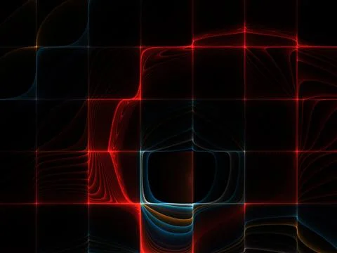Visualization of Fractal Grid 스톡 일러스트