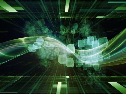 Visualization of Fractal Realms Stock Illustration