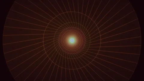 Visualization of geometric patterns in a dark background environment Stock Footage 337301713