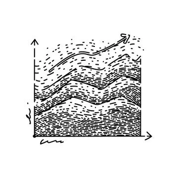 Visualization graph sketch hand drawn vector Illustrazione stock