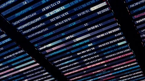 Visualization of harmful artificial intelligence trying to hack a system Stock Footage 156607083