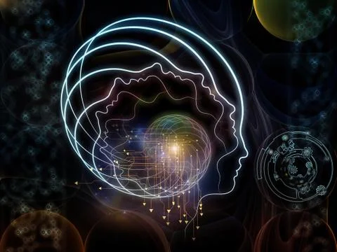 Visualization of Human Technology 스톡 일러스트