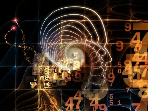 Visualization of Human Technology Stock Illustration