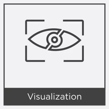 Visualization icon isolated on white background Free Stock Illustration