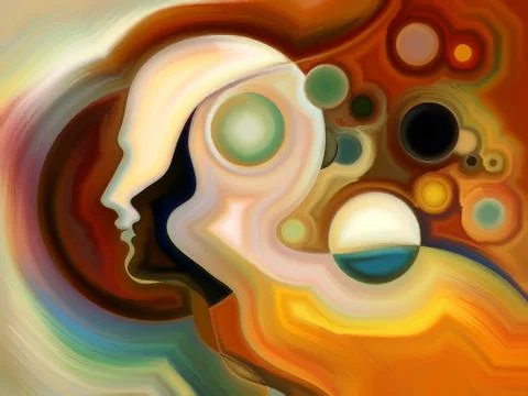 Visualization of Inner Paint Stock Illustration