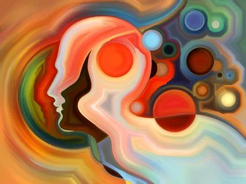 Visualization of Inner Paint Stock Illustration