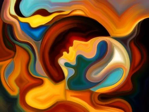 Visualization of Inner Paint Stockillustratie