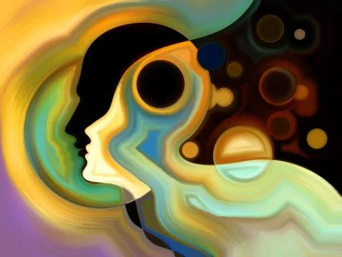 Visualization of Inner Paint Stock Illustration