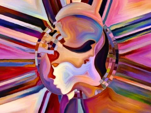 Visualization of Inner Paint Stock Illustration