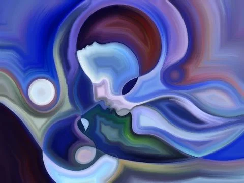 Visualization of Inner Paint Stockillustratie