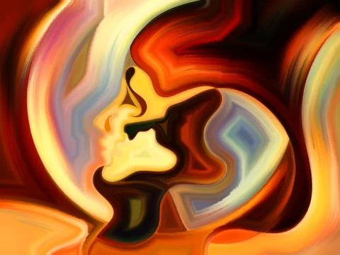 Visualization of Inner Paint Stockillustratie