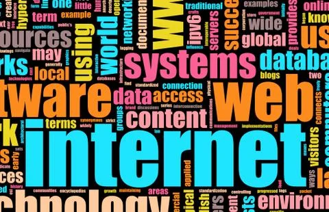 Visualization of the internet Illustrazione stock