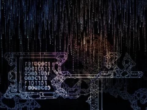 Visualization of Key Code Stock Illustration