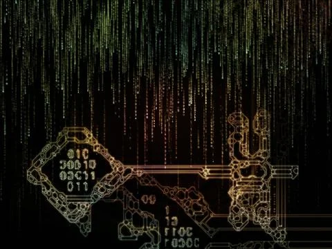 Visualization of Key Code Stockillustratie