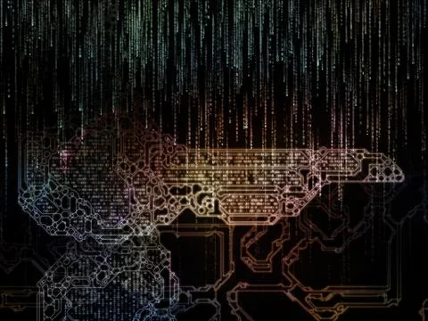 Visualization of Key Code 스톡 일러스트