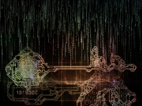 Visualization of Key Code Illustrazione stock