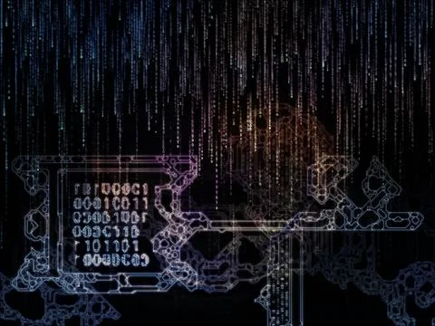 Visualization of Key Code Stock Illustration