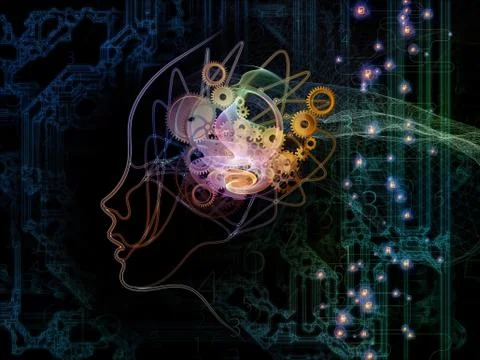 Visualization of Machine Consciousness 库存插图