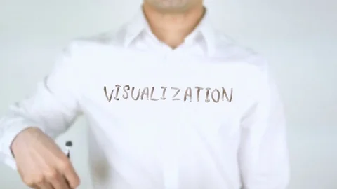 Visualization, Man Writing on Glass Stock Footage