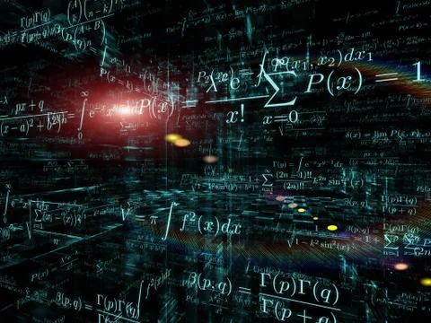 Visualization of Mathematics Stock Illustration