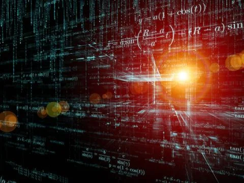 Visualization of Mathematics Stock Illustration