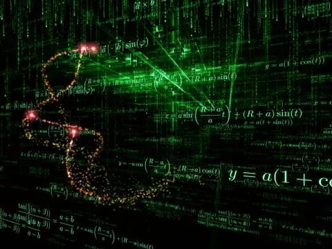 Visualization of Mathematics Stock Illustration