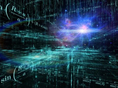 Visualization of Mathematics Stock Illustration