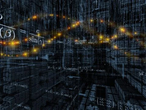 Visualization of Mathematics Stock Illustration