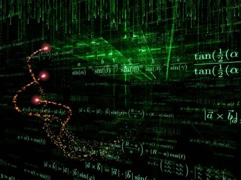 Visualization of Mathematics Stock Illustration
