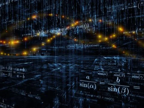 Visualization of Mathematics Stock Illustration