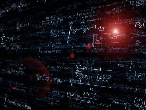 Visualization of Mathematics Stock Illustration