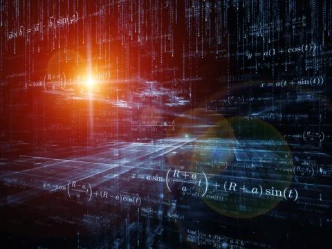 Visualization of Mathematics Stock Illustration