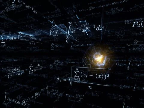 Visualization of Mathematics Stock Illustration