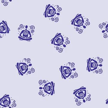 Visualization meditation yoga glyph seamless pattern Stock Illustration