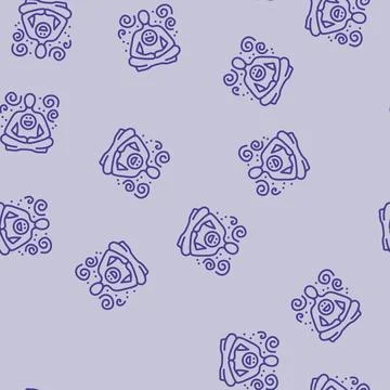 Visualization meditation yoga line seamless pattern Stock Illustration