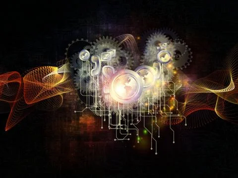 Visualization of Network Illustrazione stock