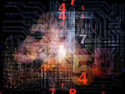 Visualization of Network Illustrazione stock