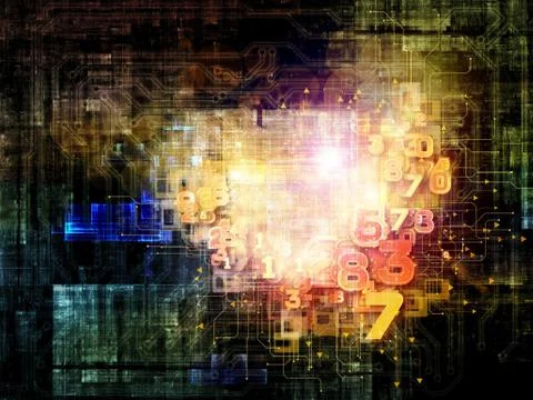 Visualization of Network Illustrazione stock