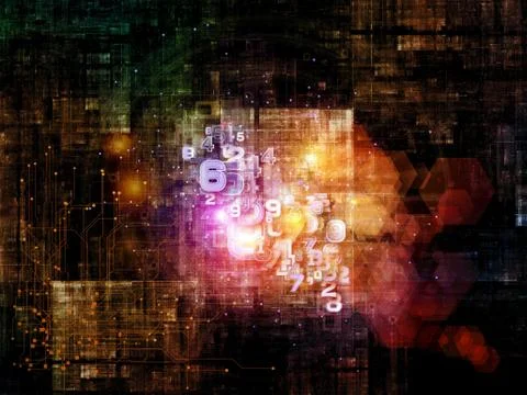 Visualization of Network Illustrazione stock