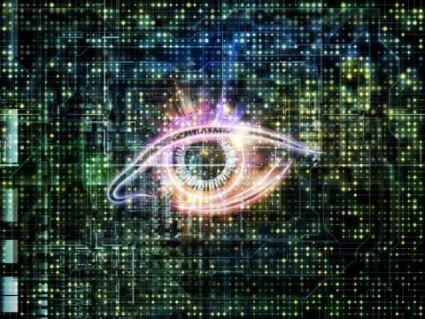 Visualization of Network 스톡 일러스트