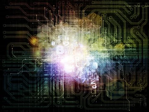 Visualization of Network Illustrazione stock