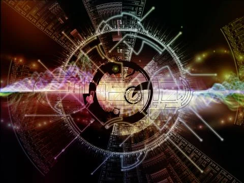 Visualization of Network Stock Illustration