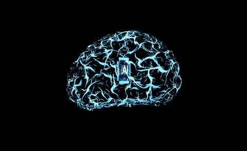 Visualization of neural network Illustrazione stock