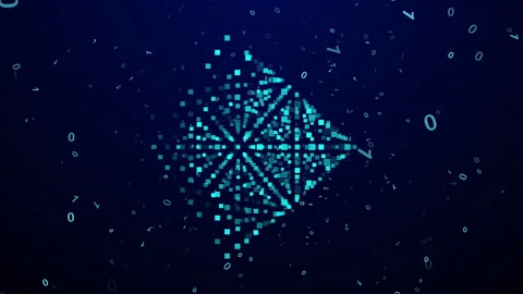 Visualization of Neural Network Working in Cube, Various Clusters of Connection Stock-Footage 341461979