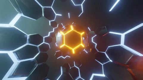 Visualization Nuclear physics core. Illustration Abstract Geometry Sphere 3d Stock Illustration