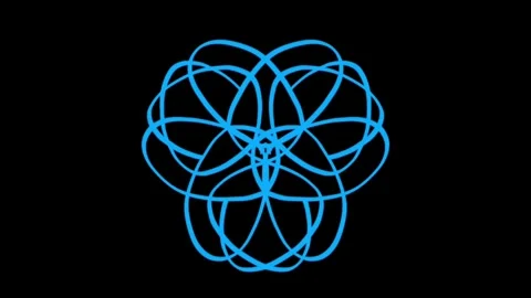 Visualization of numbers with Doodle. Pattern 0.34.003.150 Video stock 332366853