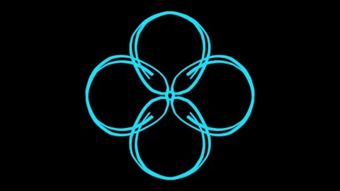 Visualization of numbers with Doodle. Pattern 0.42.033.13 Video stock 331791899