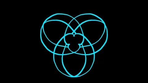 Visualization of numbers with Doodle. Pattern 0.6 Video stock 331744787