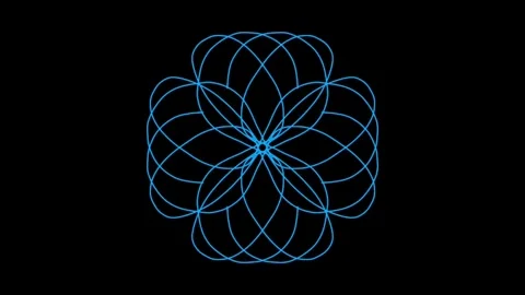 Visualization of numbers with Doodle. Pattern 0.f124.175 Vídeos de archivo 332980037