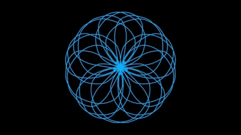 Visualization of numbers with Doodle. Pattern 0.f125.138 Video stock 332986830